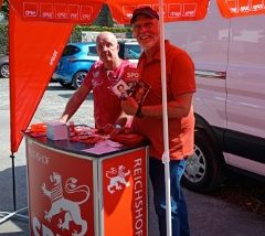 Infostand in Mittelagger