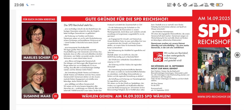 Unser neuer Flyer zur Kommunalwahl 2025 ist da!
